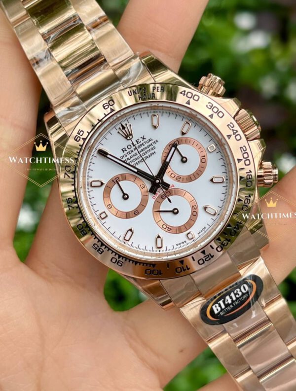 Rolex Daytona Ivory Full Rosegold White BT V.3 Factory Ref.116505