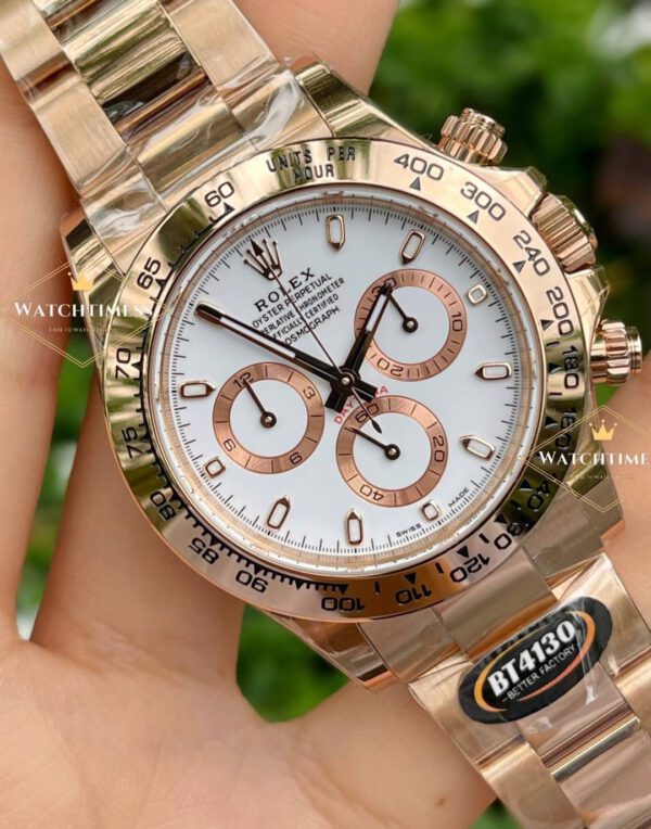 Rolex Daytona Ivory Full Rosegold White BT V.3 Factory Ref.116505 - Image 3