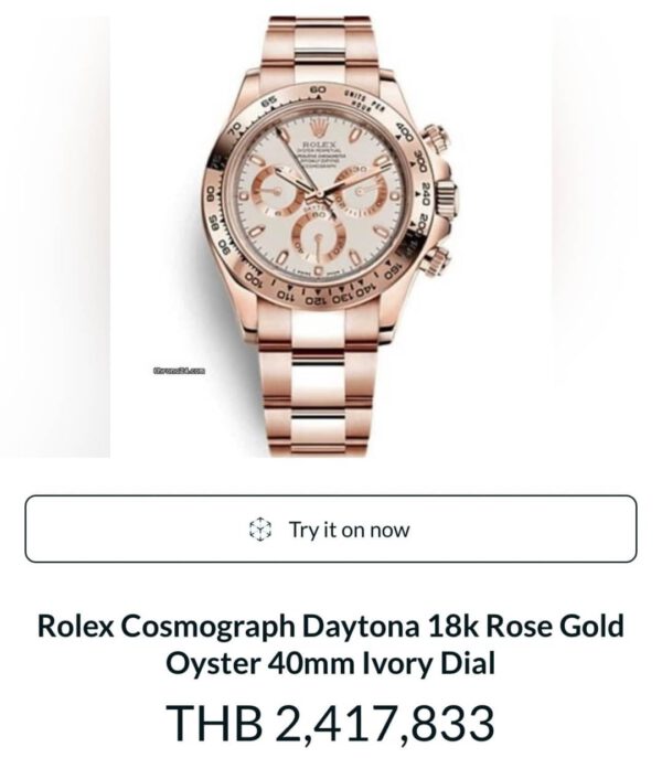 Rolex Daytona Ivory Full Rosegold White BT V.3 Factory Ref.116505 - Image 4