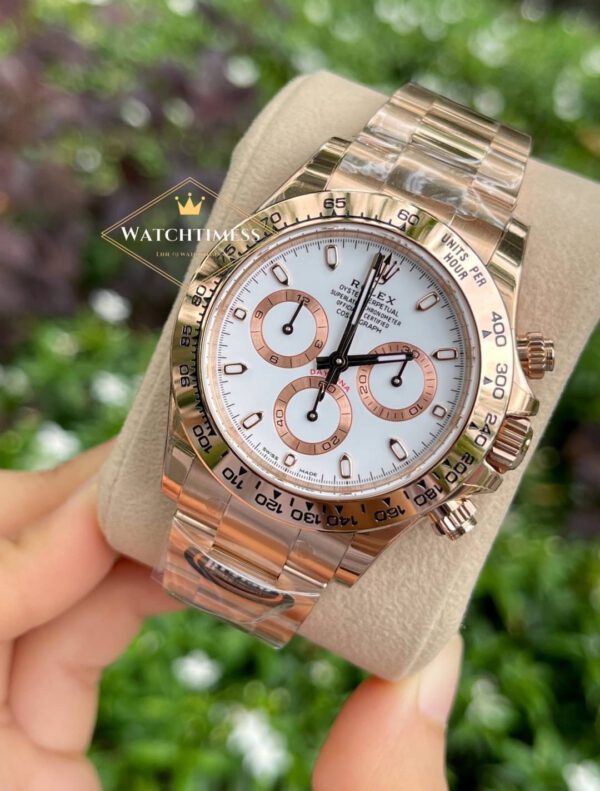 Rolex Daytona Ivory Full Rosegold White BT V.3 Factory Ref.116505 - Image 8
