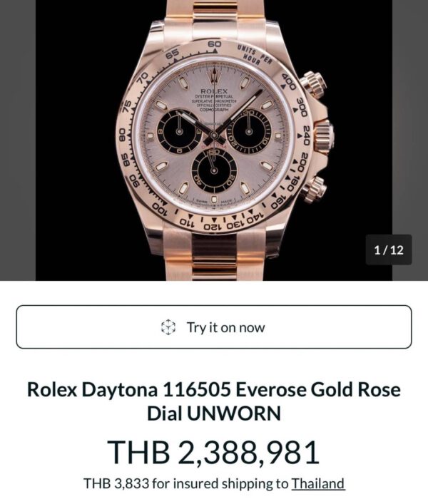 Rolex Daytona Pink Dial Full Rosegold BT V.3 Factory Ref.116505 - Image 4