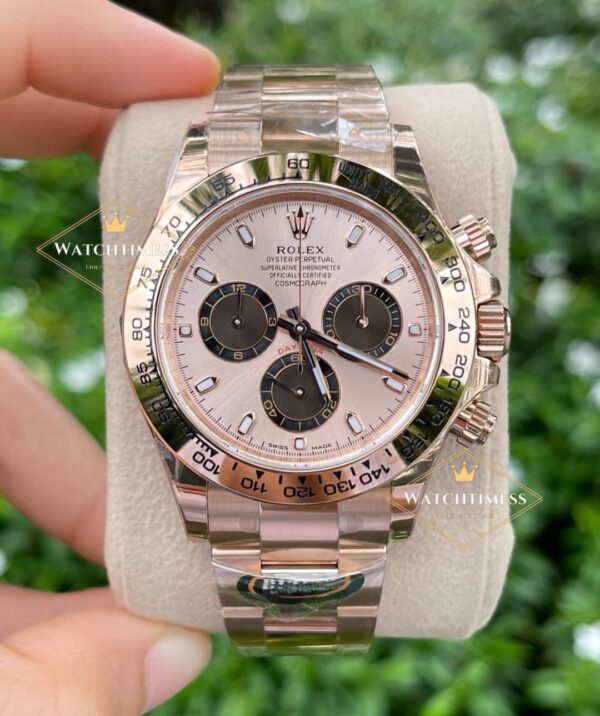 Rolex Daytona Pink Dial Full Rosegold BT V.3 Factory Ref.116505