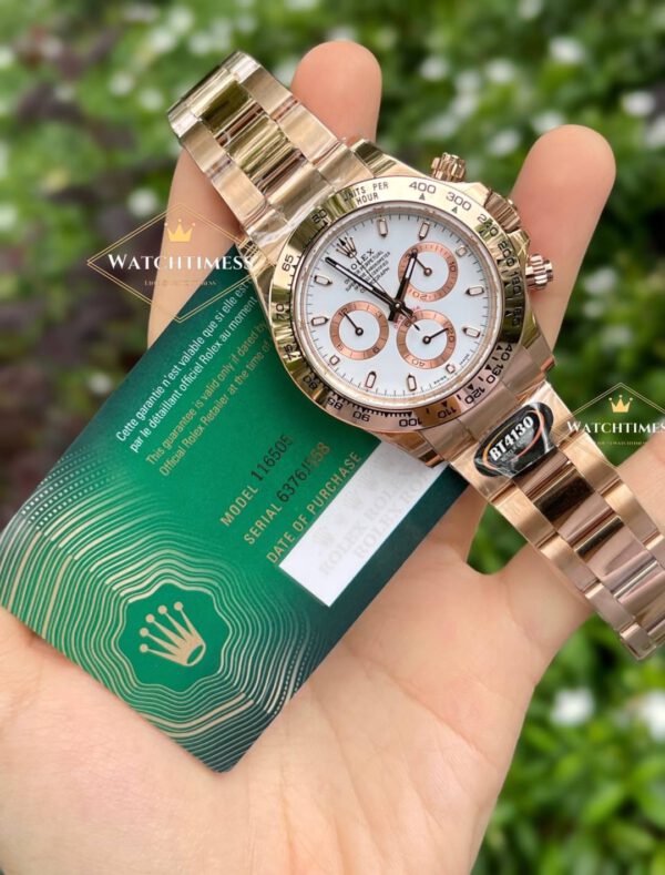 Rolex Daytona Ivory Full Rosegold White BT V.3 Factory Ref.116505 - Image 2