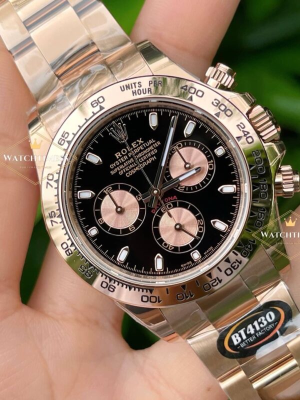 Rolex Daytona Black Full Rosegold BT V.3 Factory Ref.116505