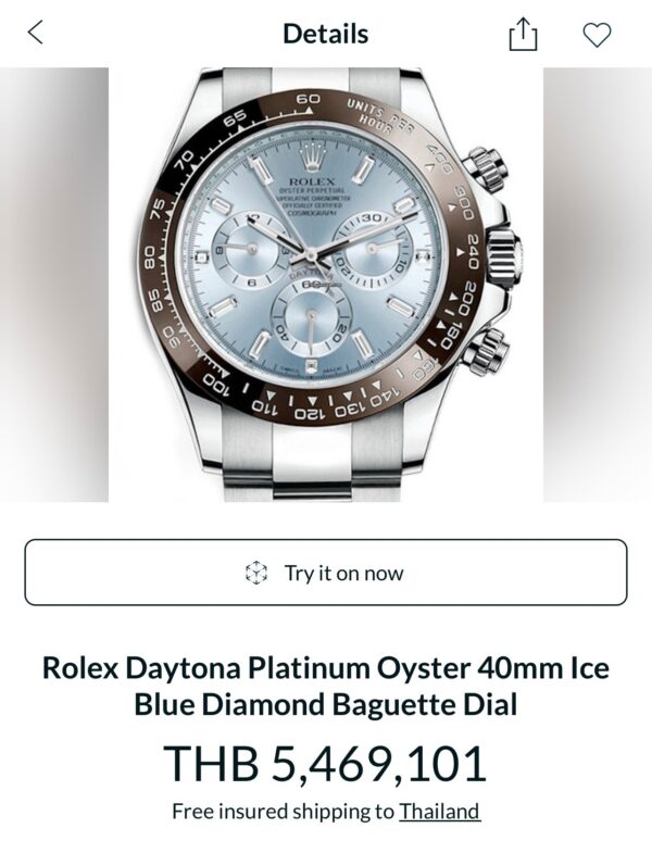New❗️Rolex Daytona Ice Blue Platinum Baguette Diamond Ref.116506 BT V2 Factory - Image 4