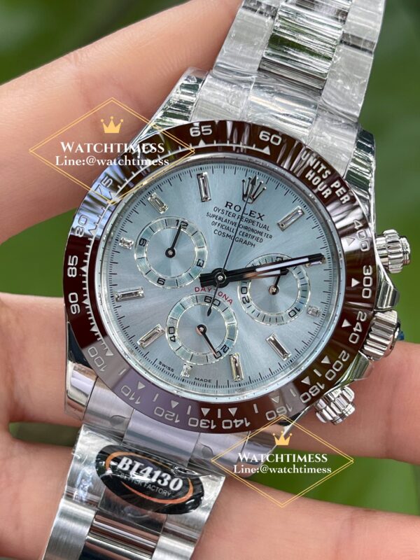 New❗️Rolex Daytona Ice Blue Platinum Baguette Diamond Ref.116506 BT V2 Factory - Image 12