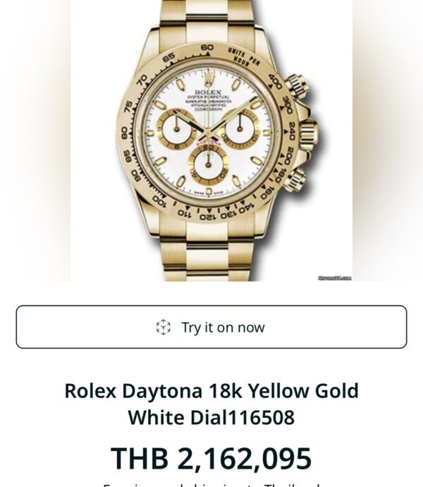New❗️Rolex Daytona White Dial Yellow Gold Ref.116508 Clean Factory - Image 4