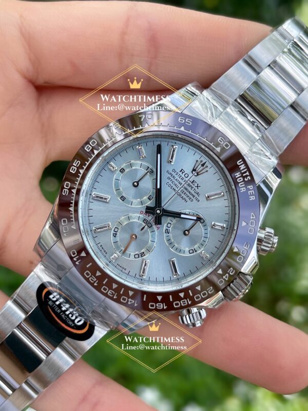 New❗️Rolex Daytona Ice Blue Platinum Baguette Diamond Ref.116506 BT V2 Factory - Image 15