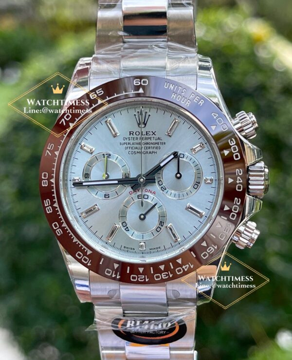 New❗️Rolex Daytona Ice Blue Platinum Baguette Diamond Ref.116506 BT V2 Factory - Image 3