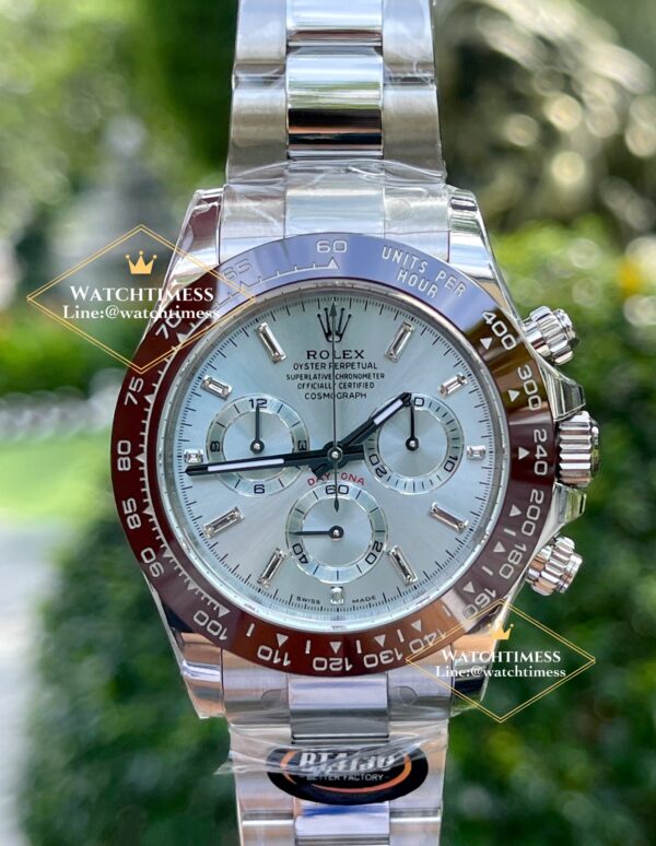 New❗️Rolex Daytona Ice Blue Platinum Baguette Diamond Ref.116506 BT V2 Factory