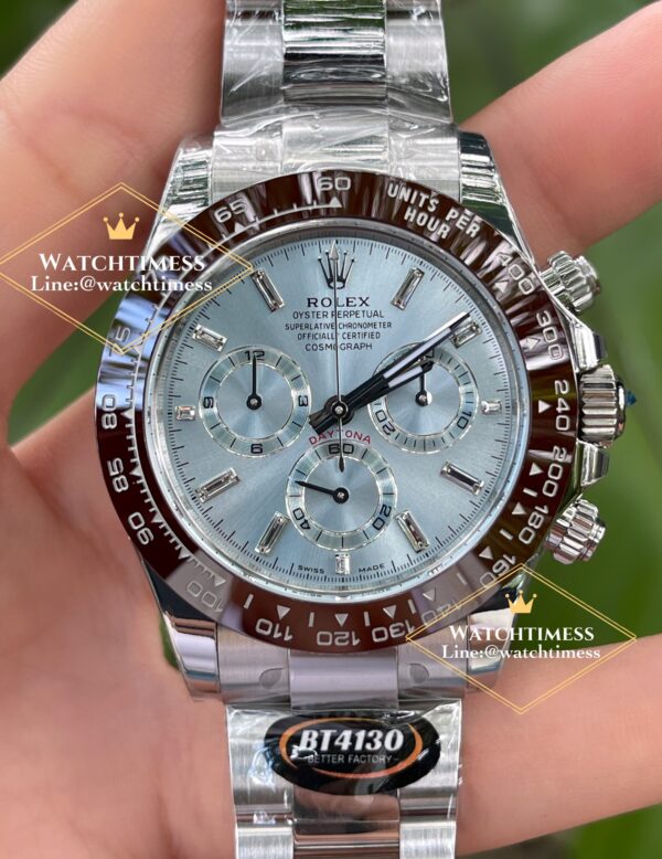 New❗️Rolex Daytona Ice Blue Platinum Baguette Diamond Ref.116506 BT V2 Factory - Image 9
