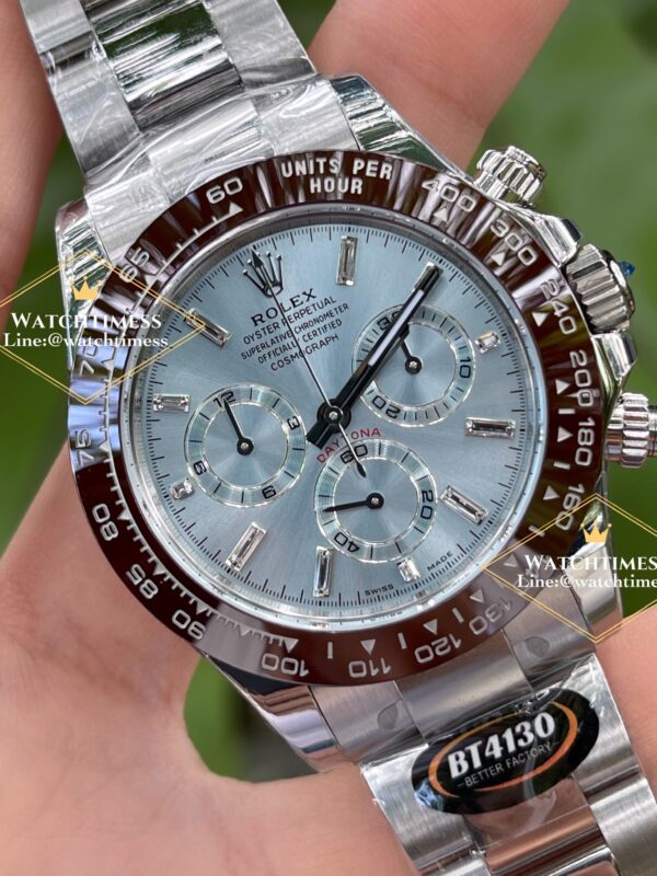 New❗️Rolex Daytona Ice Blue Platinum Baguette Diamond Ref.116506 BT V2 Factory - Image 10