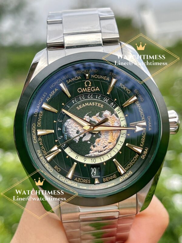 New❗️Omega Seamaster Aqua Terra Green 2023 GMT Worldtimer VSF Factory - Image 3