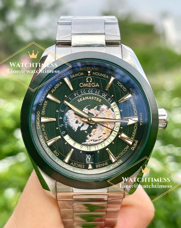 New❗️Omega Seamaster Aqua Terra Green 2023 GMT Worldtimer VSF Factory - Image 7