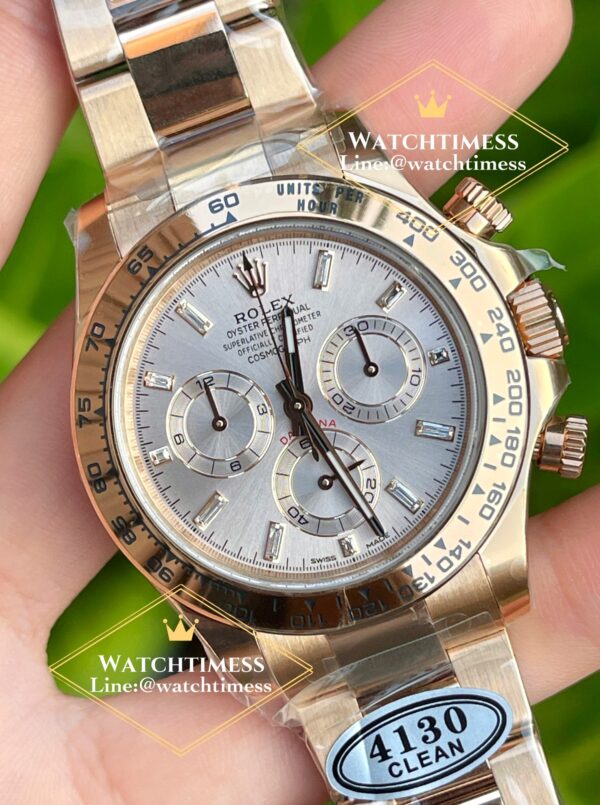 New❗️Rolex Daytona Baguette Diamond Full Rosegold Ref.116505 Clean Factory