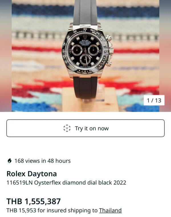New❗️Rolex Daytona Black Diamond Dial 40mm. Ref.116519LN EW Factory - Image 7