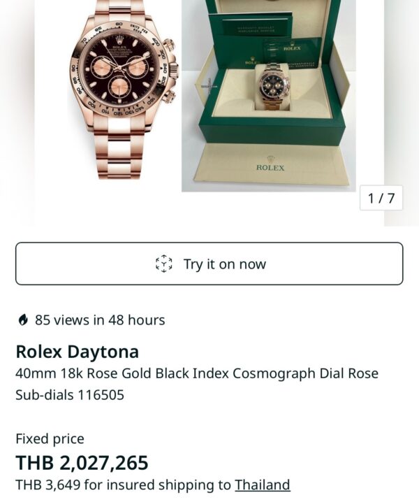 New❗️Rolex Daytona Full Rosegold Black Dial Clean Factory Ref.116505 - Image 6