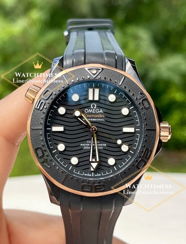 New❗️Omega SeaMaster Diver 300M black Ceramic 43.5mm Ceramic/Rose gold Vsf Factory - Image 6