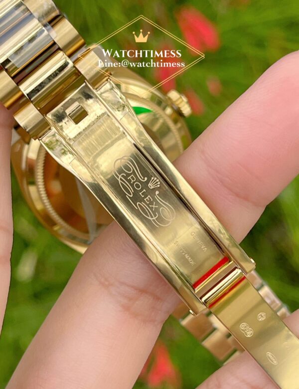 Rolex Day-Date 36mm. Canelian Orange Dial Diamond Dial Yellowgold Ref.128238 RA Factory - Image 12