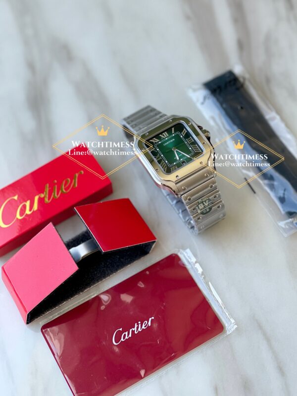 Cartier Santos De Cartier New Green Dial BV Factory - Image 4