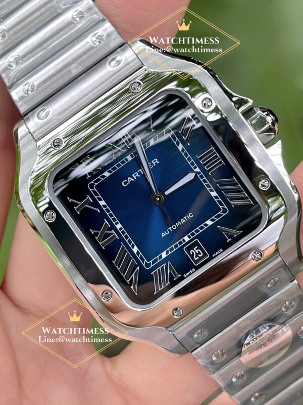 ️Cartier Santos De Cartier Blue 39.8 mm. BV Factory