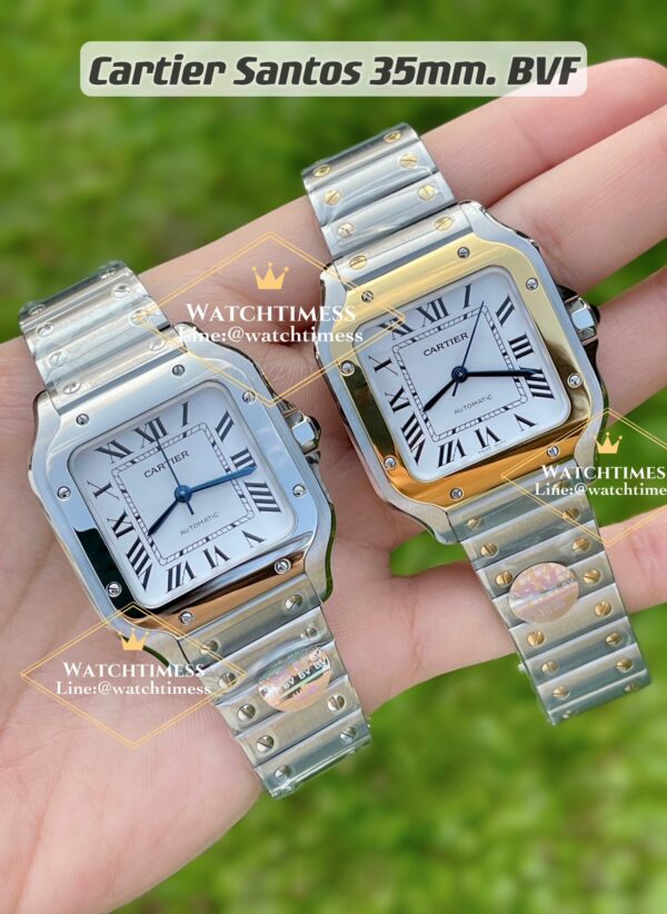 Cartier Santos 35mm. Two-Tone Yellowgold Ref.W2SA0006 BV Factory - Image 8