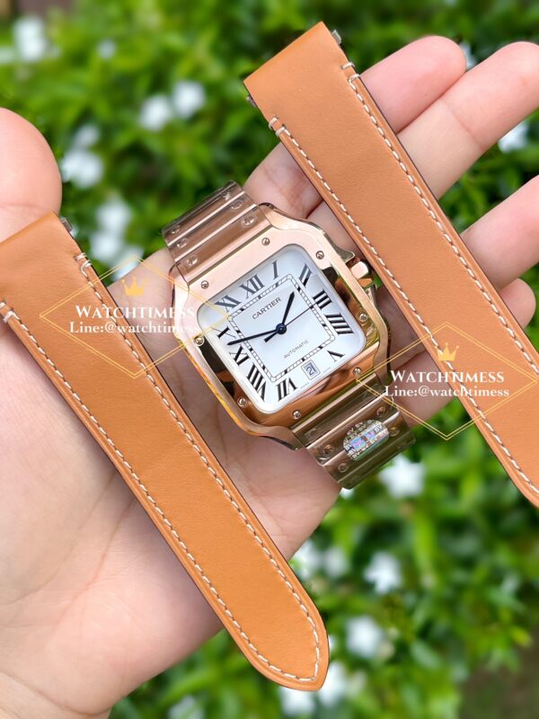 Cartier Santos Full Rosegold 39.8mm. Ref.WGSA0007 BV Factory - Image 3