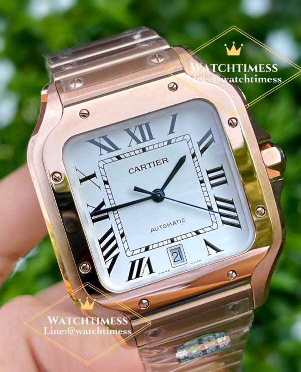 Cartier Santos Full Rosegold 39.8mm. Ref.WGSA0007 BV Factory - Image 4