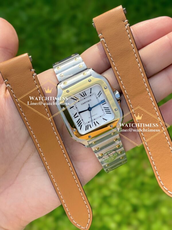 Cartier Santos 35mm. Two-Tone Yellowgold Ref.W2SA0006 BV Factory - Image 4