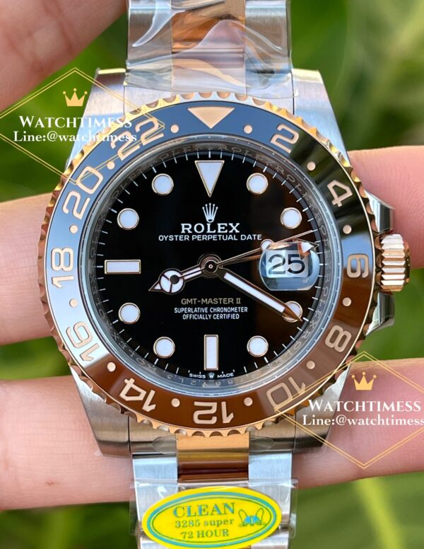 Rolex GMT Master II “Rootbeer”Twotone Rosegold Ref.126711 Clean v.3 Factory - Image 3