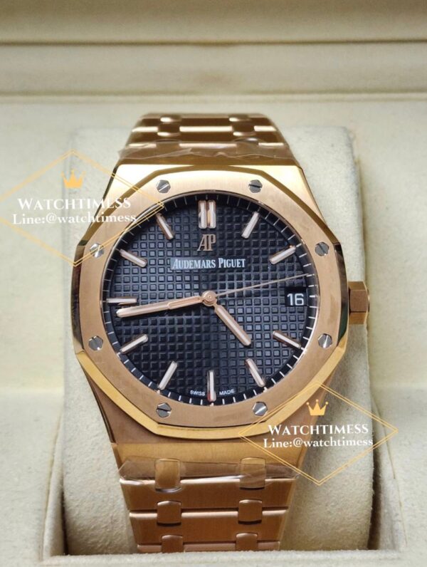 Audemars Piguet Royal Oak Selfwinding Rose Gold Black Dial 41mm. 15500OR ZF Factory