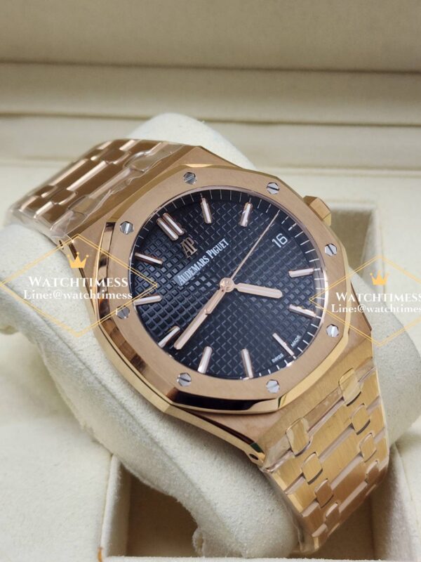 Audemars Piguet Royal Oak Selfwinding Rose Gold Black Dial 41mm. 15500OR ZF Factory - Image 3