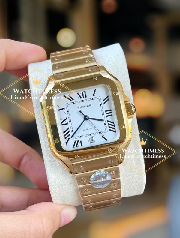 Cartier Santos Full Yellowgold 39.8mm. Ref.WGSA0029 BV Factory - Image 3