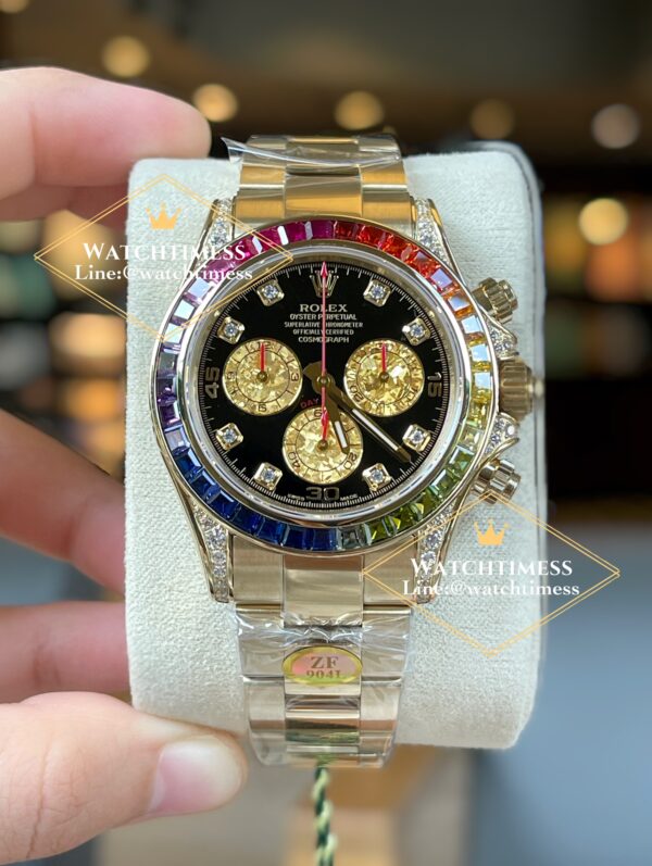 Rolex Daytona Rainbow 40mm. Ref.116598RBOW Yellow Gold SH4130 ZF Factory
