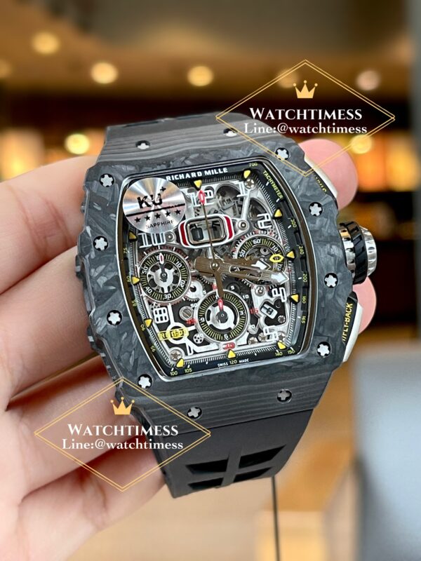 Richard Mille RM11-03 Black Carbon Fiber Rubber KU Factory - Image 3