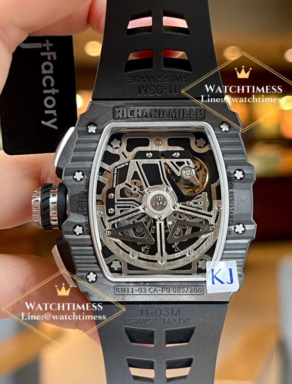Richard Mille RM11-03 Black Carbon Fiber Rubber KU Factory - Image 9