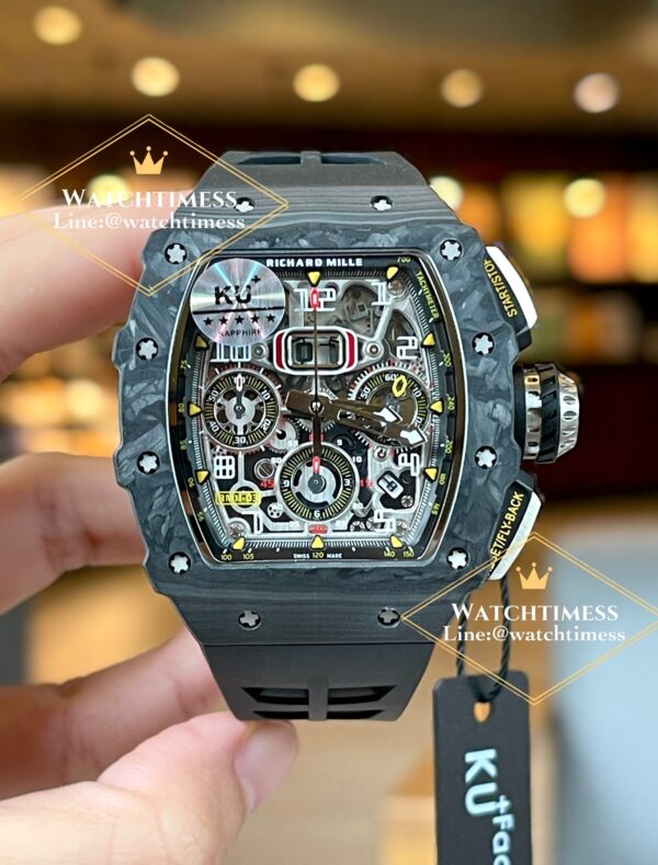 Richard Mille RM11-03 Black Carbon Fiber Rubber KU Factory
