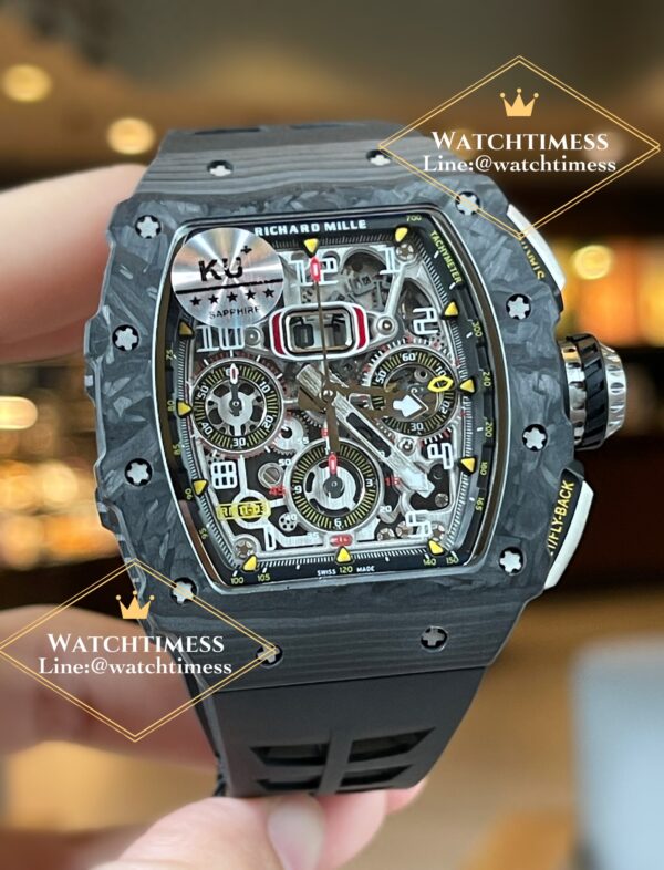 Richard Mille RM11-03 Black Carbon Fiber Rubber KU Factory - Image 6