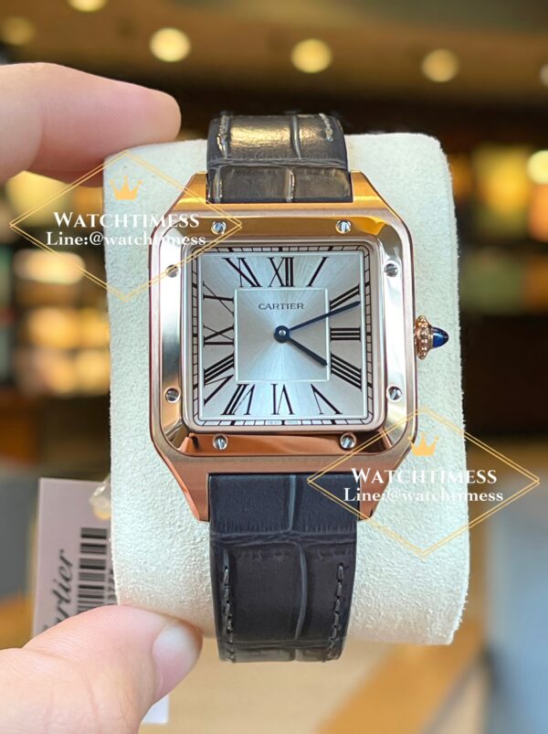 Cartier Santos Dumont Rosegold Large 43.5 x 31.4mm. Silver Dial CRWGSA0021 1:1 F1 Factory