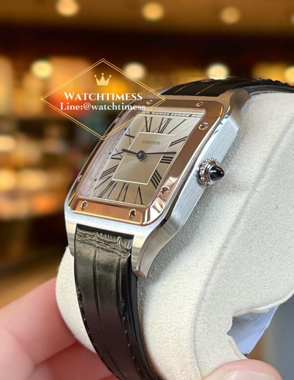 Cartier Santos Dumont Twotone Rosegold 46.6 x 33.9mm. Silver Dial CRW2SA0012 1:1 F1 Factory - Image 6