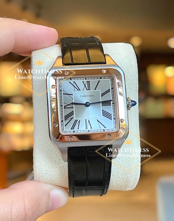 Cartier Santos Dumont Twotone Rosegold 46.6 x 33.9mm. Silver Dial CRW2SA0012 1:1 F1 Factory - Image 3