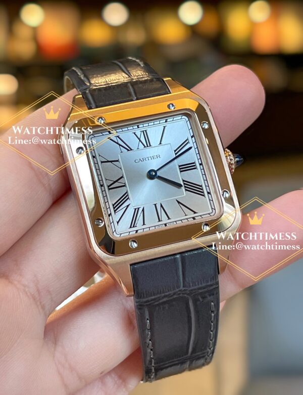 Cartier Santos Dumont Rosegold Large 43.5 x 31.4mm. Silver Dial CRWGSA0021 1:1 F1 Factory - Image 4