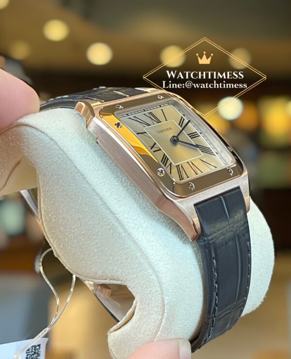 Cartier Santos Dumont Rosegold Large 43.5 x 31.4mm. Silver Dial CRWGSA0021 1:1 F1 Factory - Image 6