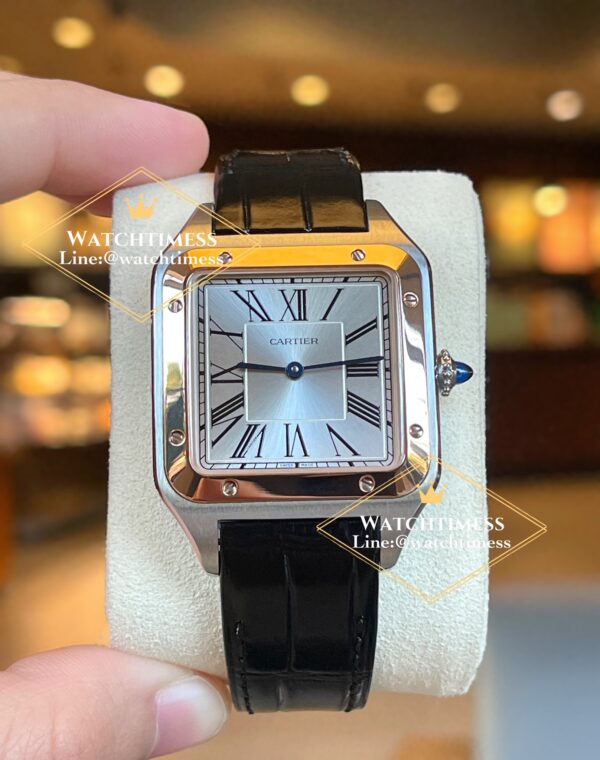 Cartier Santos Dumont Twotone Rosegold 46.6 x 33.9mm. Silver Dial CRW2SA0012 1:1 F1 Factory