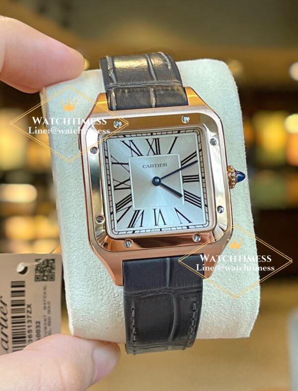 Cartier Santos Dumont Rosegold Large 43.5 x 31.4mm. Silver Dial CRWGSA0021 1:1 F1 Factory - Image 3