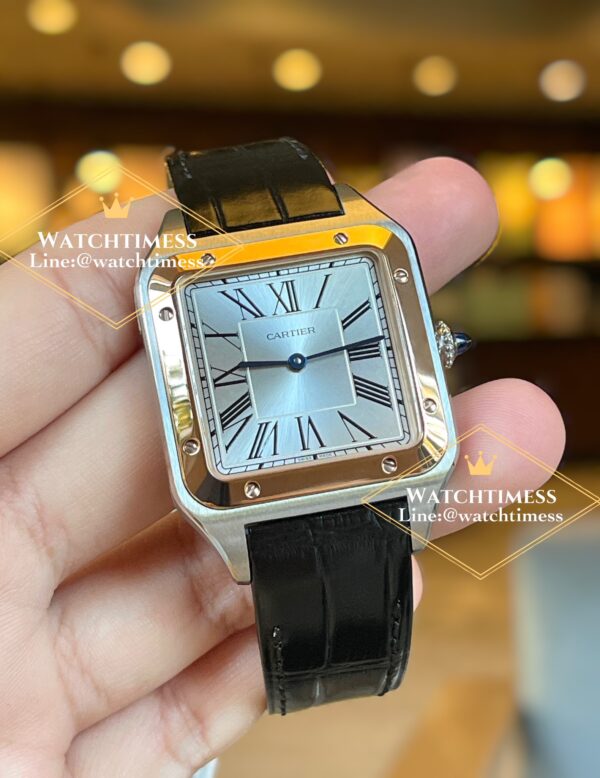 Cartier Santos Dumont Twotone Rosegold 46.6 x 33.9mm. Silver Dial CRW2SA0012 1:1 F1 Factory - Image 4