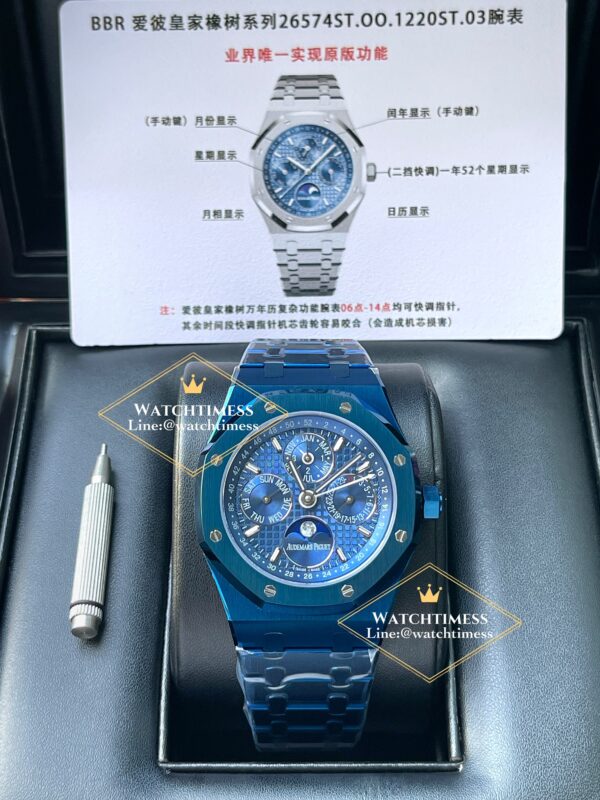 Audemars Piguet Ap.26579CS Royal Oak Perpetual Calendar Blue BBR Factory - Image 11