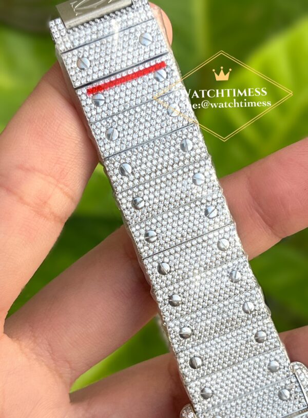 Cartier Santos100 Full Diamond 40mm. Ref.WSSA0018 TW Factory - Image 7