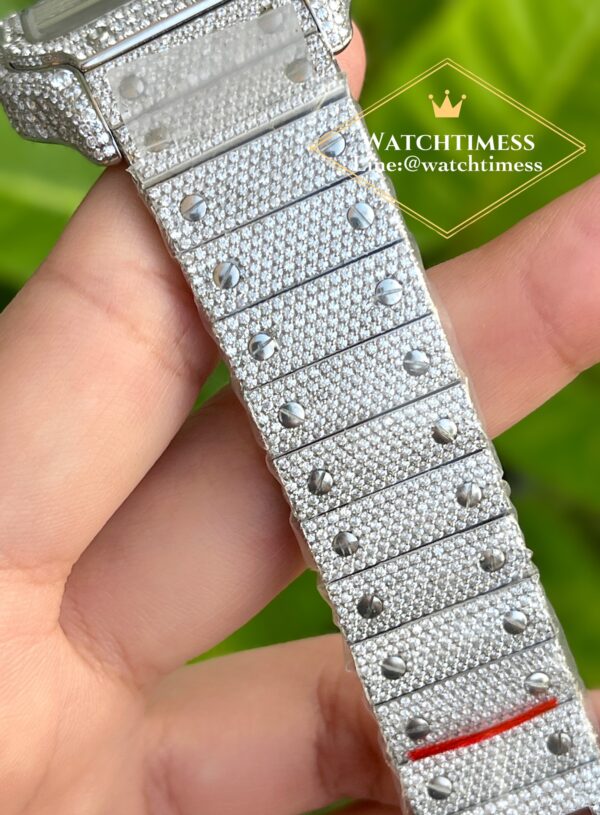 Cartier Santos100 Full Diamond 40mm. Ref.WSSA0018 TW Factory - Image 6