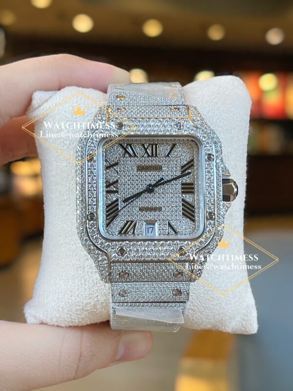 Cartier Santos100 Full Diamond 40mm. Ref.WSSA0018 TW Factory